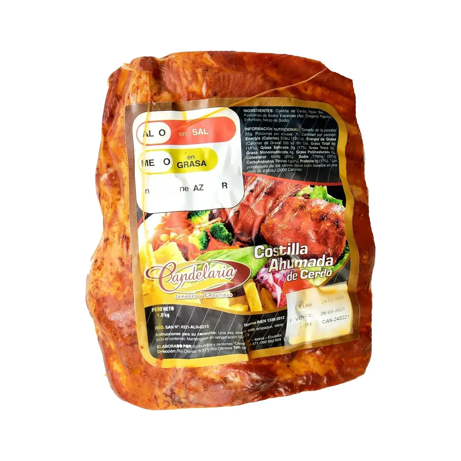 Costilla Ahumada de Cerdo