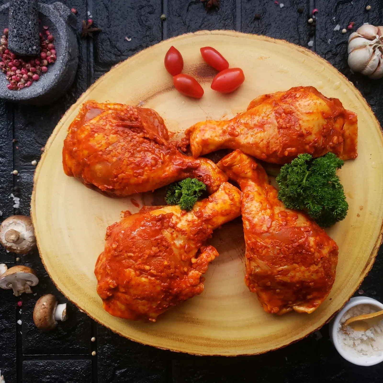 Piernas de Pollo en Adobo Parrillero